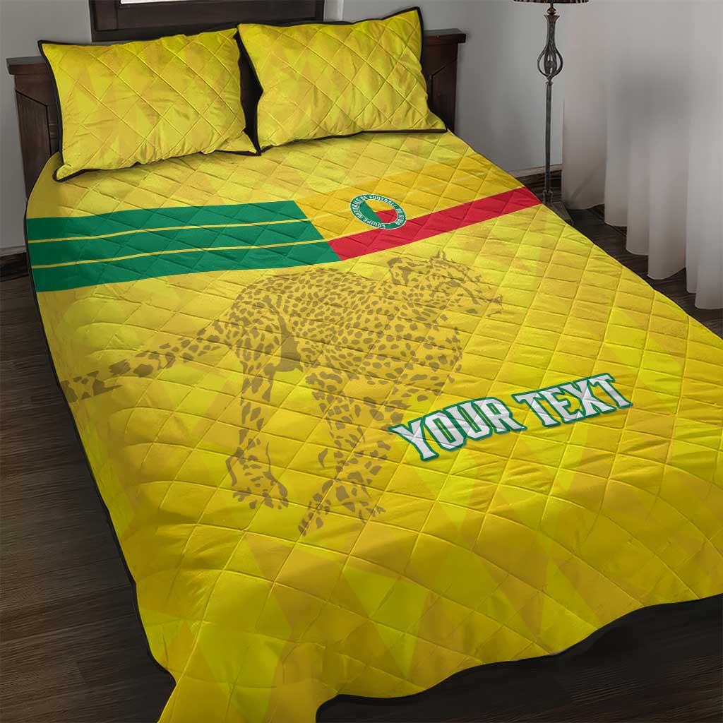 Custom Benin Football Quilt Bed Set Go Les Guepards LT15