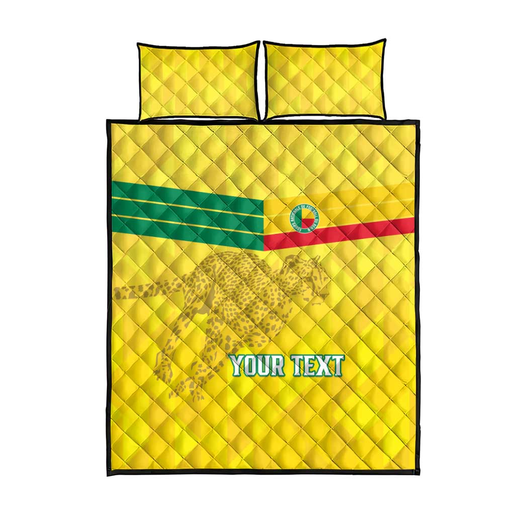 Custom Benin Football Quilt Bed Set Go Les Guepards LT15
