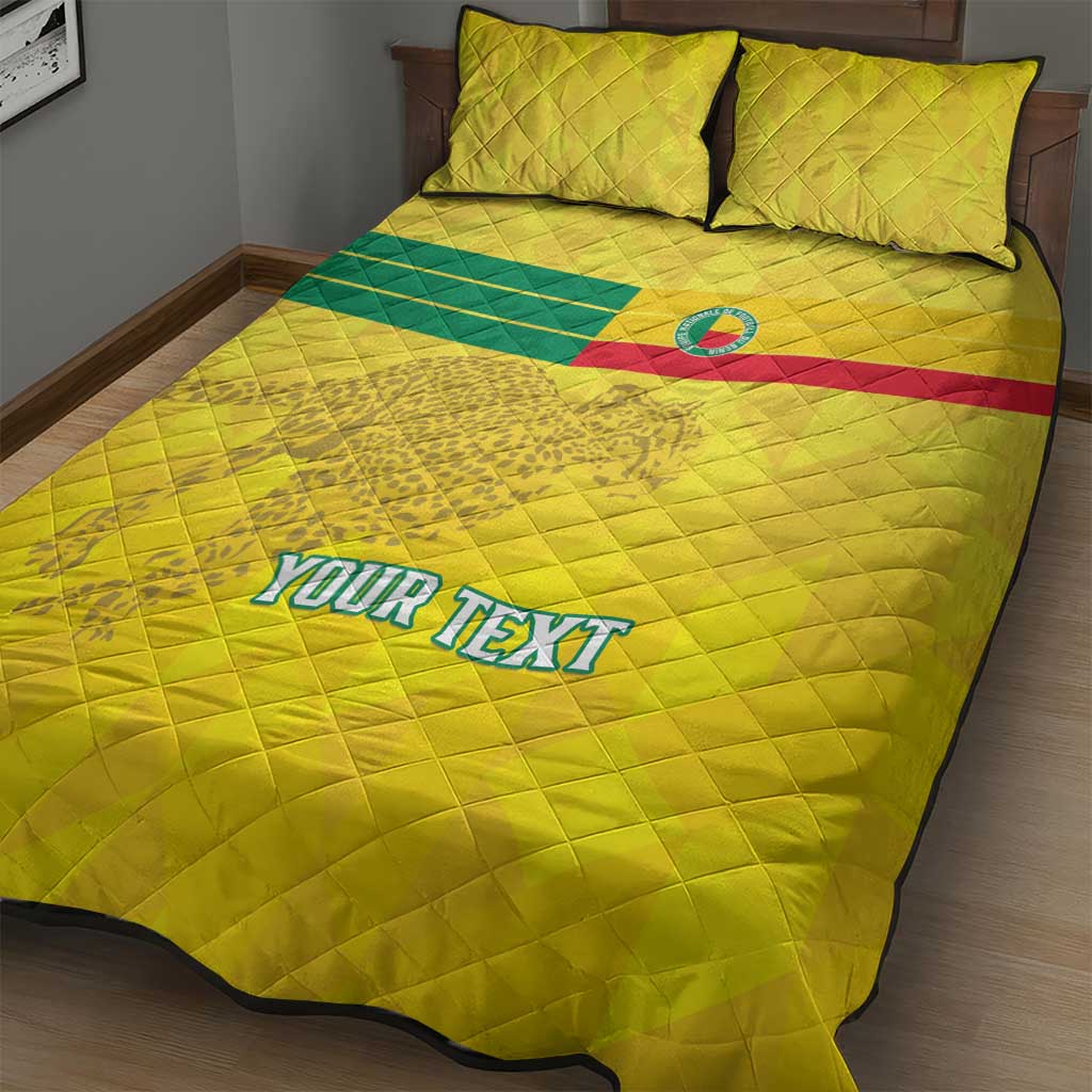 Custom Benin Football Quilt Bed Set Go Les Guepards LT15