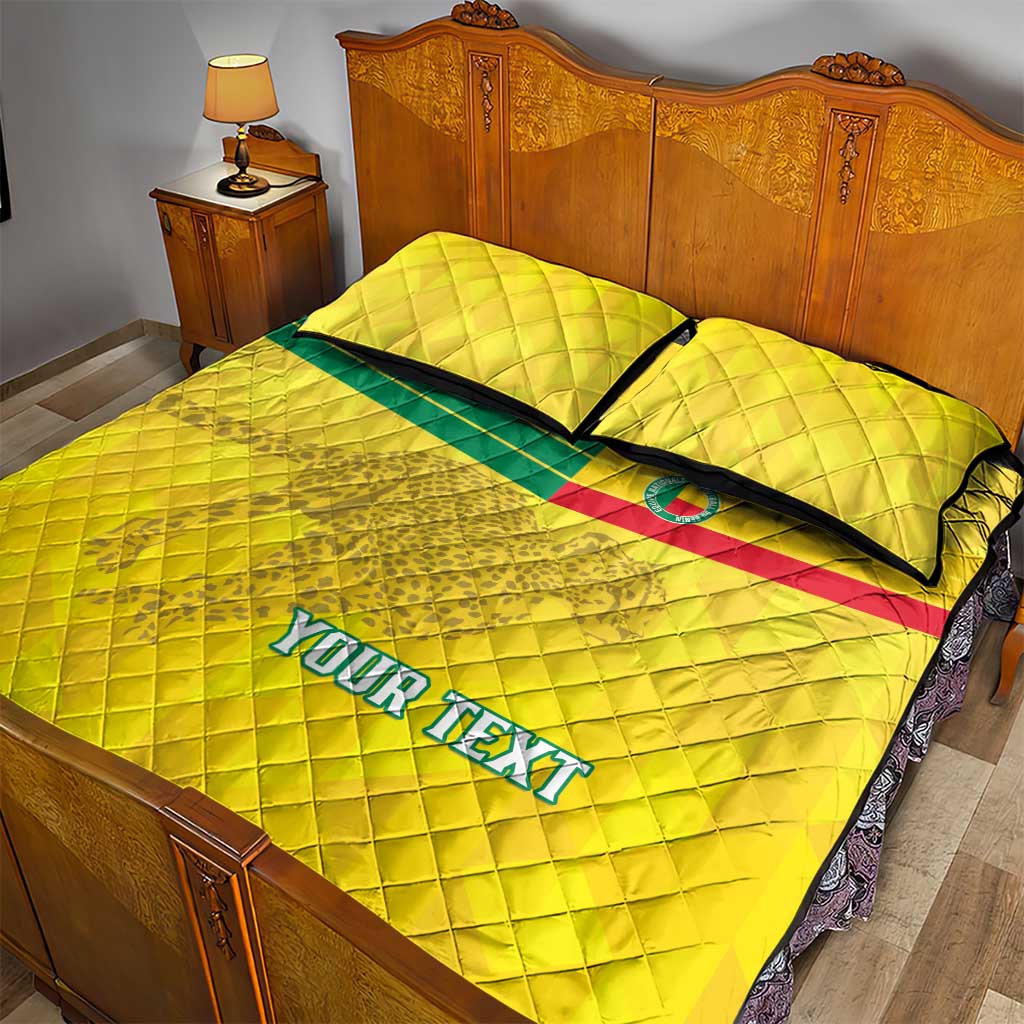Custom Benin Football Quilt Bed Set Go Les Guepards LT15