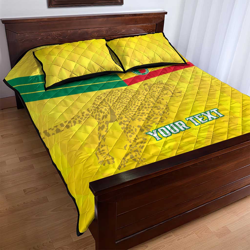 Custom Benin Football Quilt Bed Set Go Les Guepards LT15