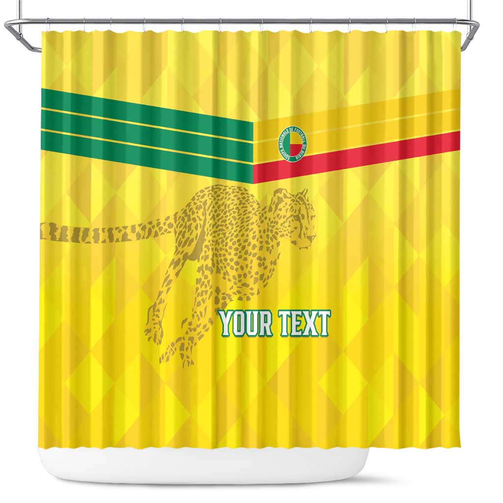Custom Benin Football Shower Curtain Go Cheetahs LT15