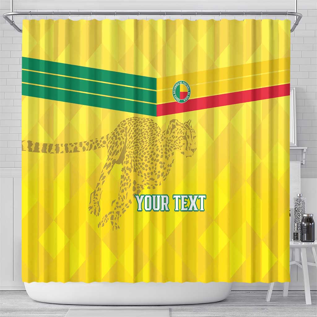 Custom Benin Football Shower Curtain Go Cheetahs LT15