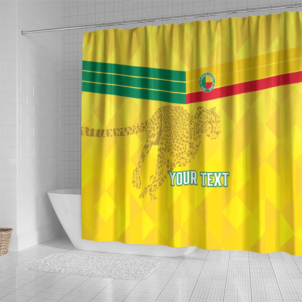 Custom Benin Football Shower Curtain Go Cheetahs LT15