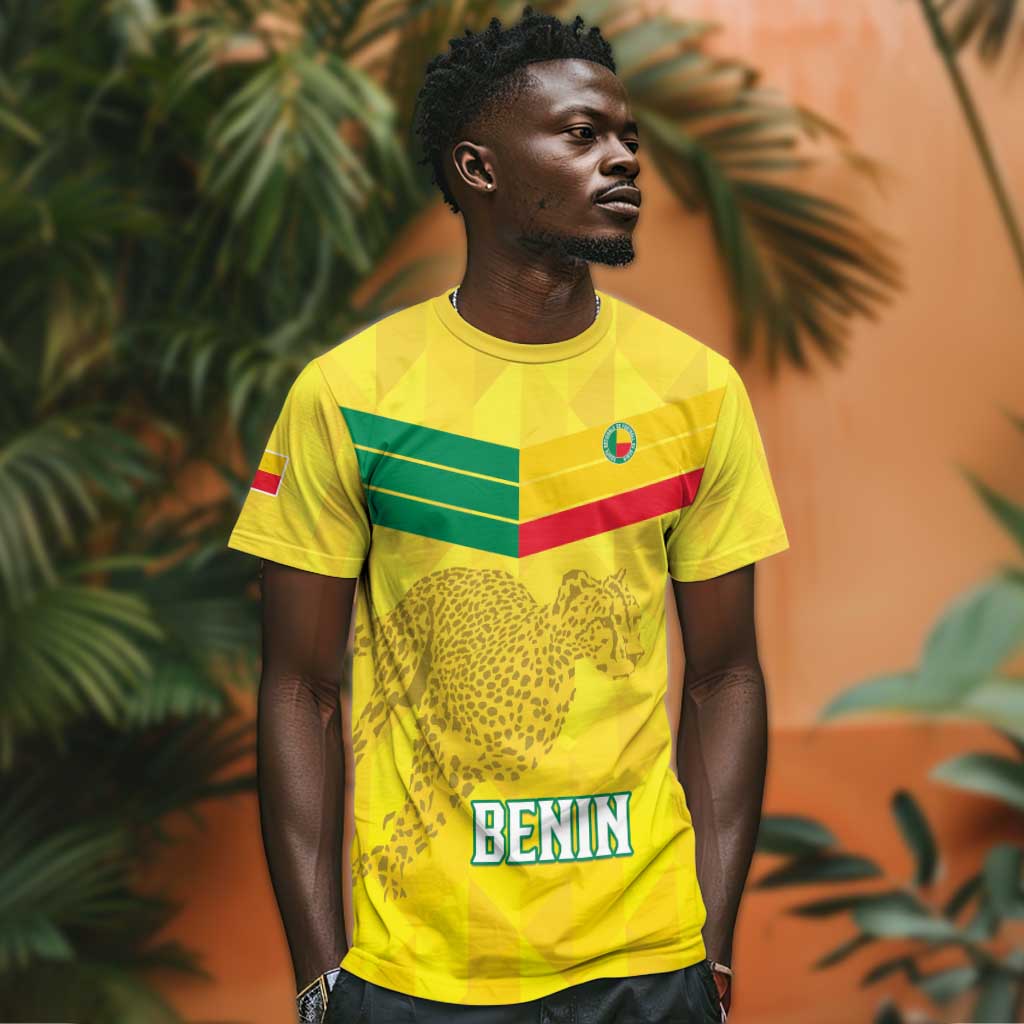 Custom Benin Football T shirt Go Les Guepards LT15