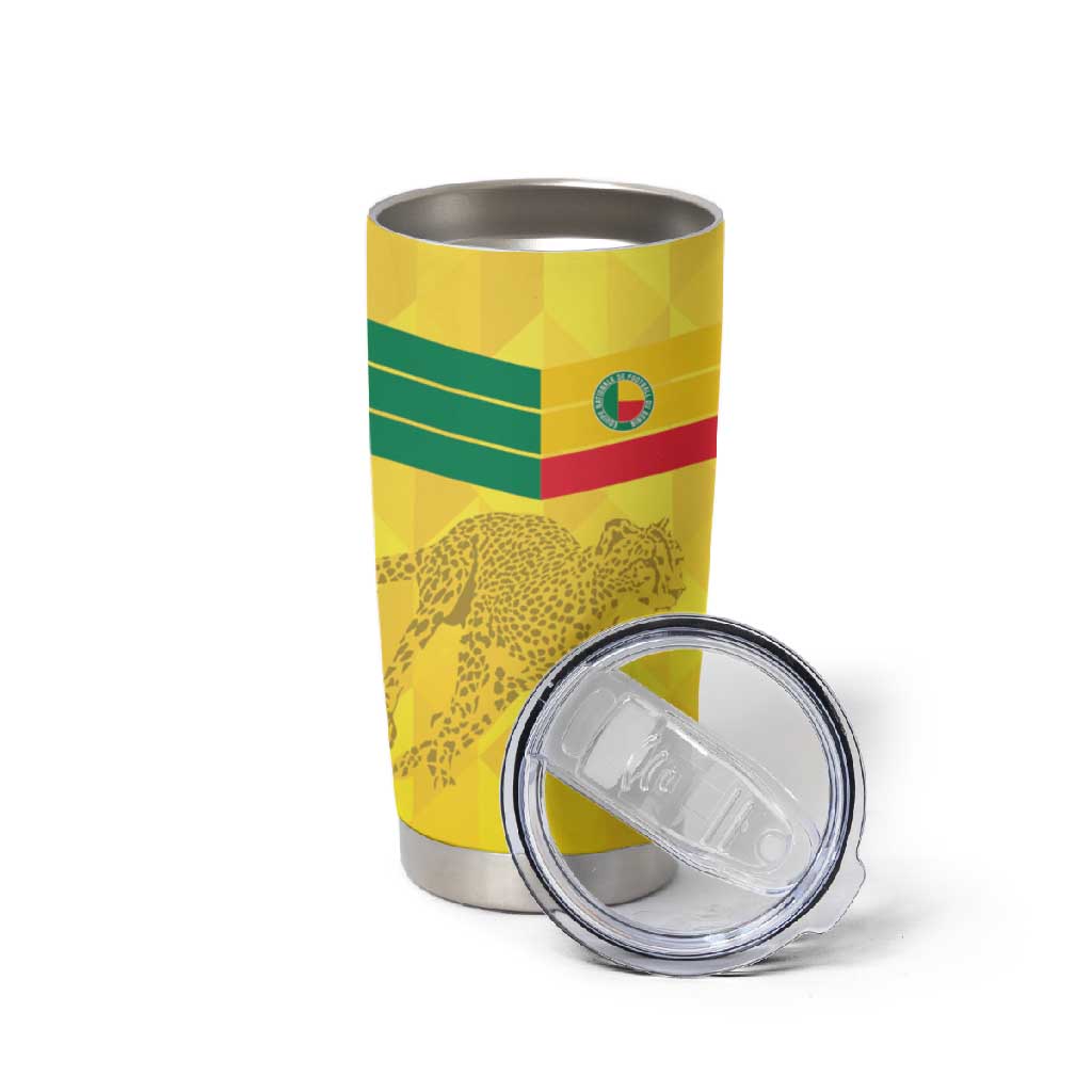 Custom Benin Football Tumbler Cup Go Les Guepards LT15