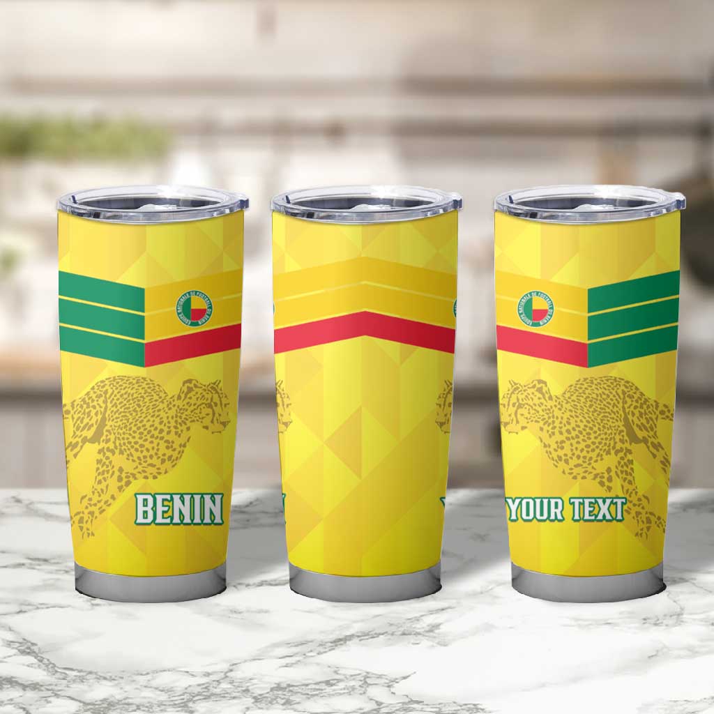 Custom Benin Football Tumbler Cup Go Les Guepards LT15