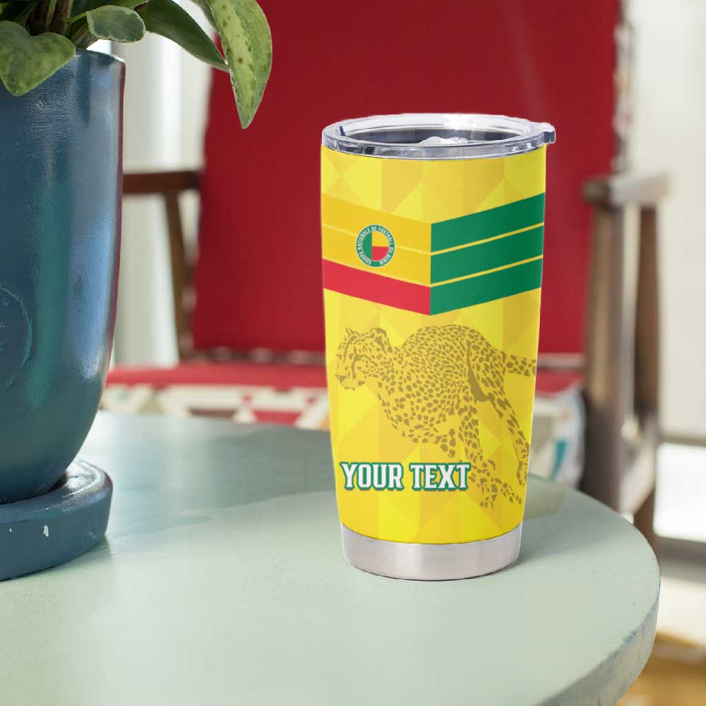 Custom Benin Football Tumbler Cup Go Les Guepards LT15