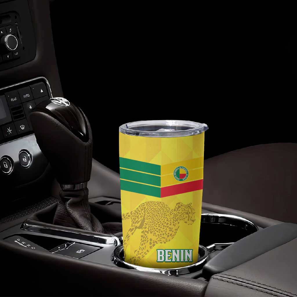 Custom Benin Football Tumbler Cup Go Les Guepards LT15