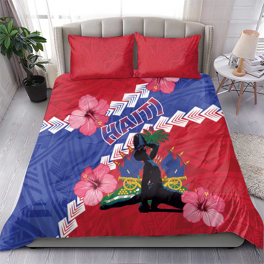 Haiti Neg Maron Bedding Set Coat Of Arms - Hisbicus Polynesian LT15