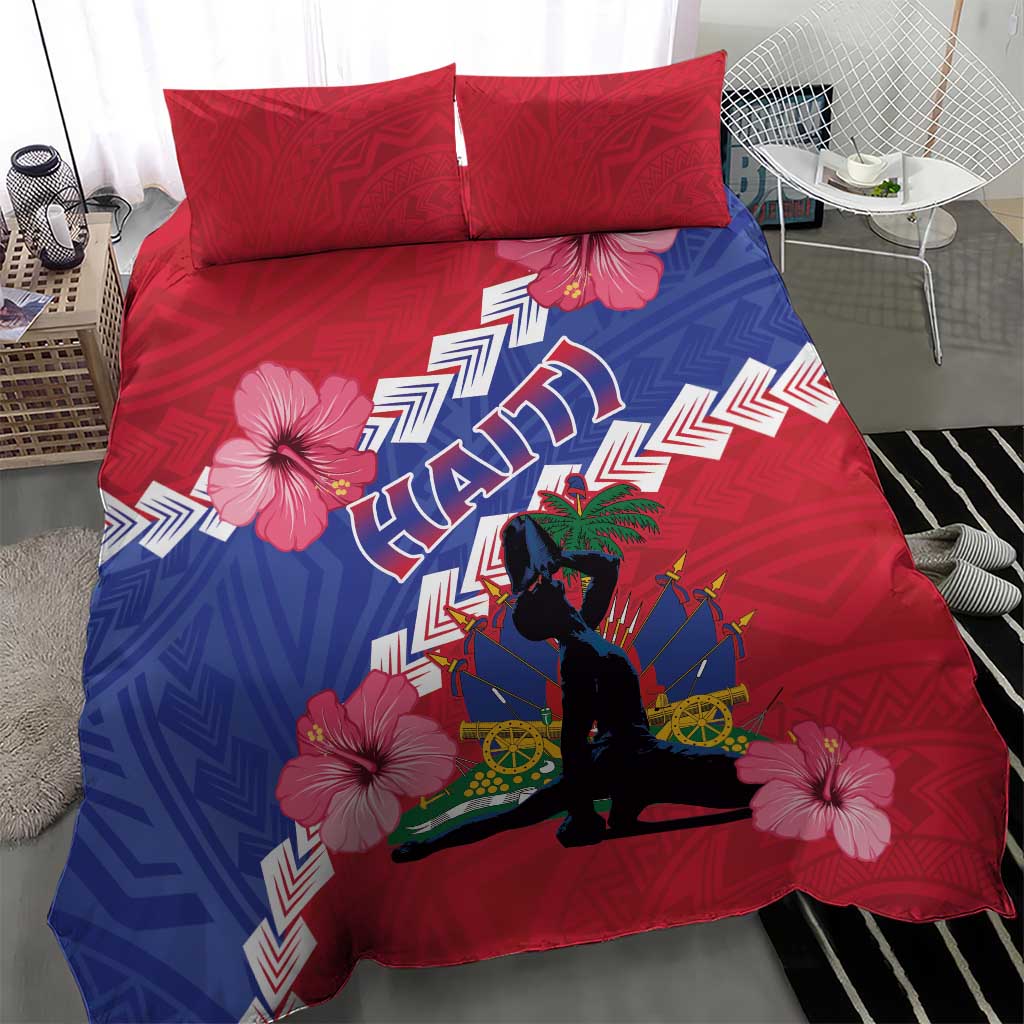 Haiti Neg Maron Bedding Set Coat Of Arms - Hisbicus Polynesian LT15