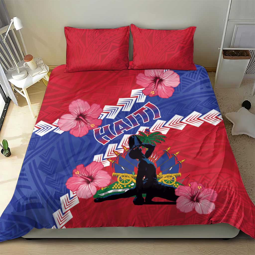 Haiti Neg Maron Bedding Set Coat Of Arms - Hisbicus Polynesian LT15