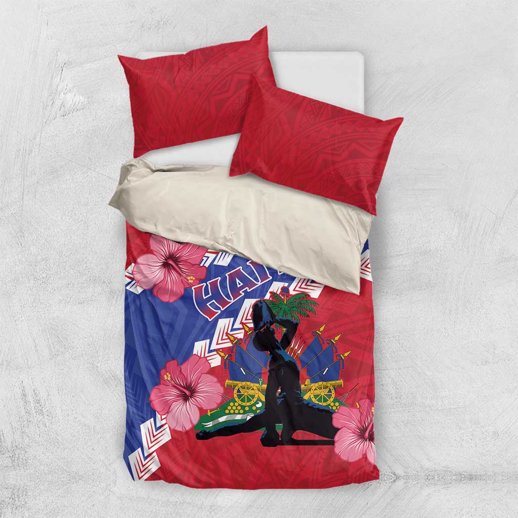 Haiti Neg Maron Bedding Set Coat Of Arms - Hisbicus Polynesian LT15
