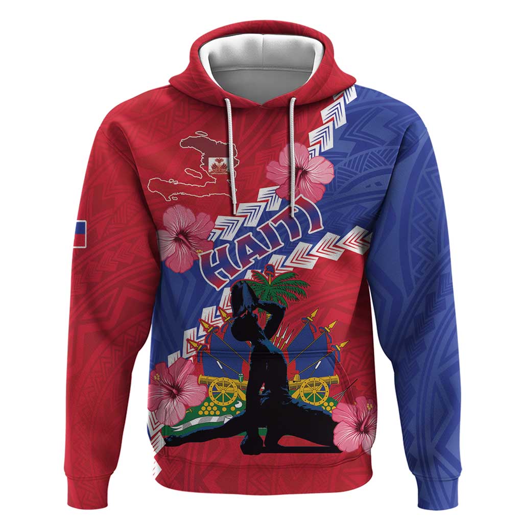 Haiti Hoodie Neg Maron Polynesian LT15