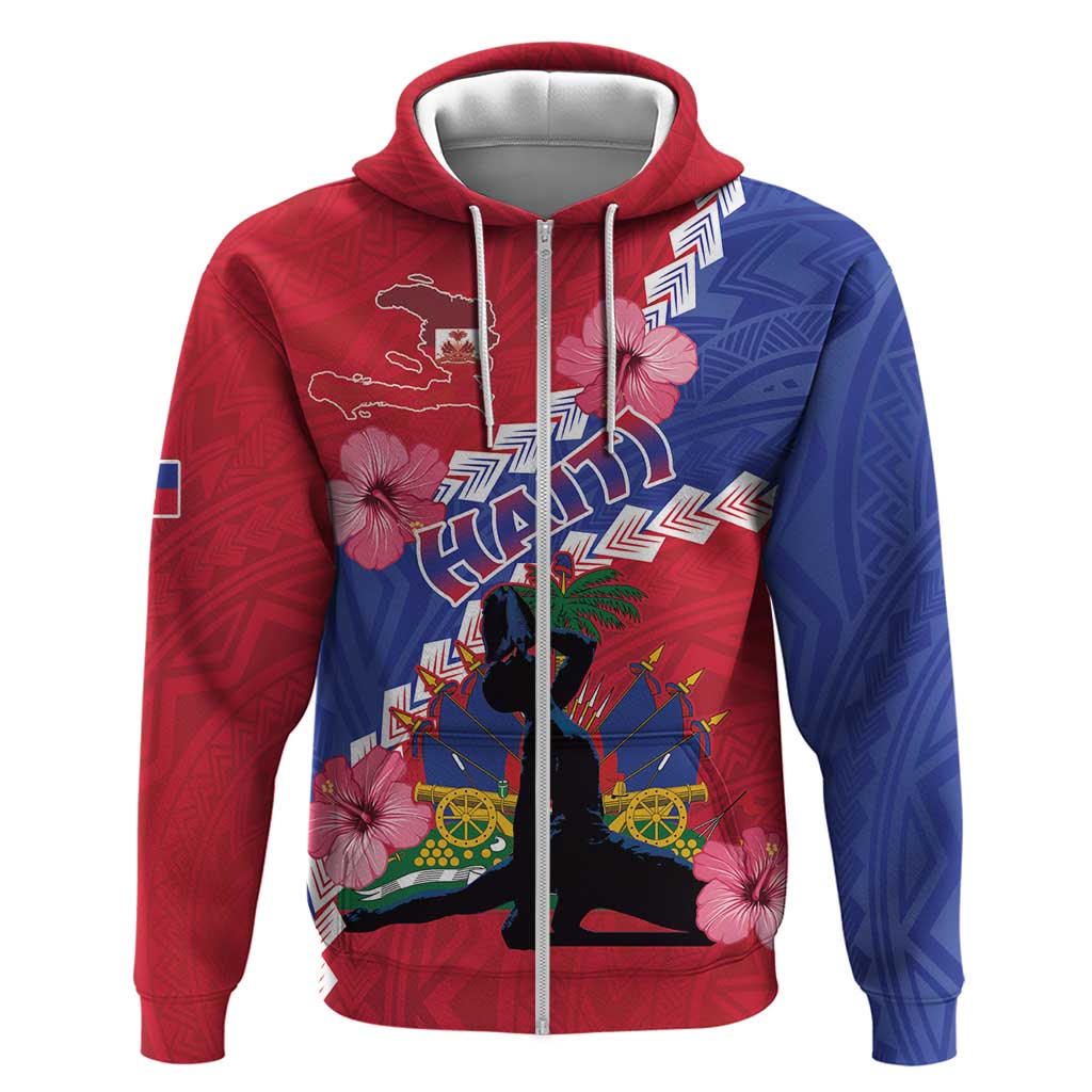 Haiti Hoodie Neg Maron Polynesian LT15
