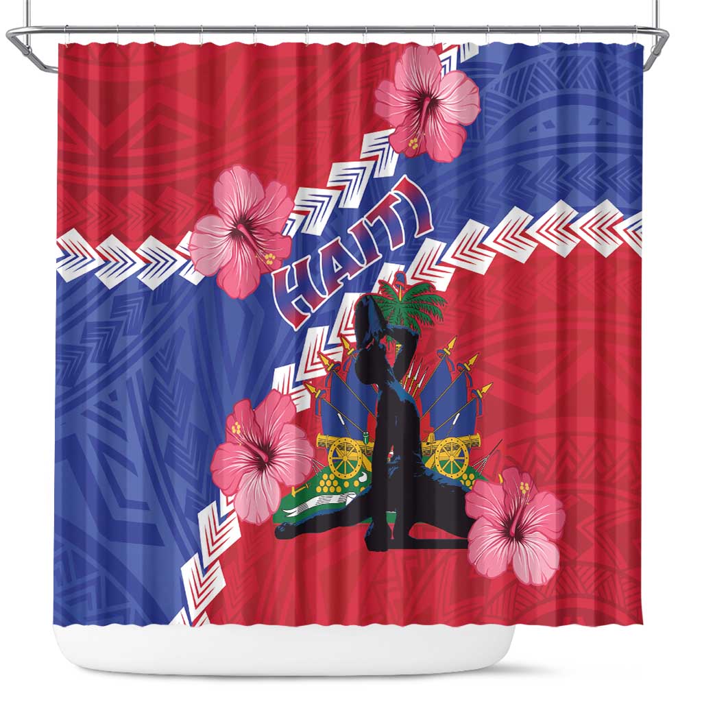 Haiti Shower Curtain Neg Maron Polynesian LT15