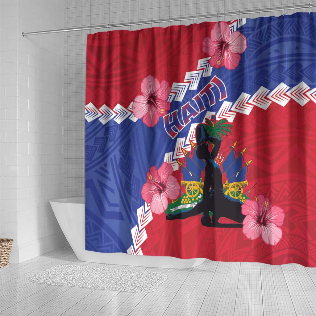 Haiti Shower Curtain Neg Maron Polynesian LT15