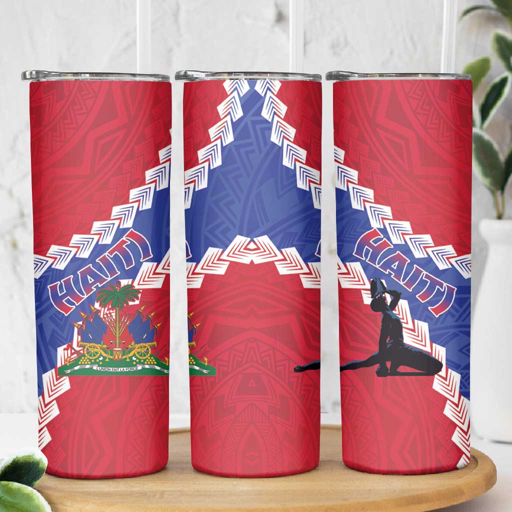 Haiti Neg Maron Skinny Tumbler Coat Of Arms - Hisbicus Polynesian LT15