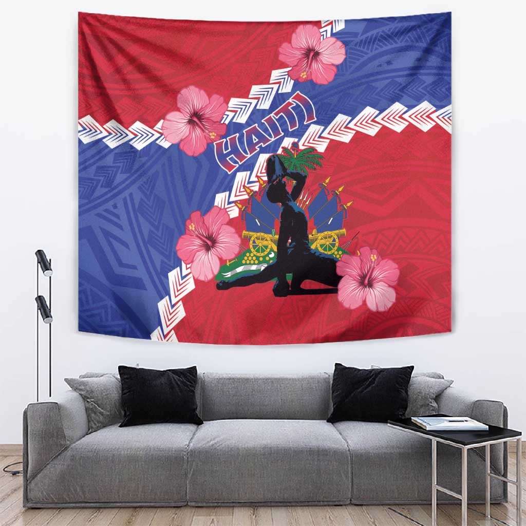 Haiti Neg Maron Tapestry Coat Of Arms - Hisbicus Polynesian LT15