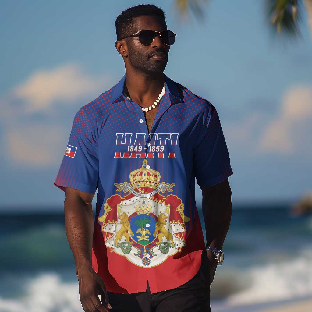 Personalized Anpi an Ayiti Hawaiian Shirt Imperial Coat Of Arms Flag Style LT15