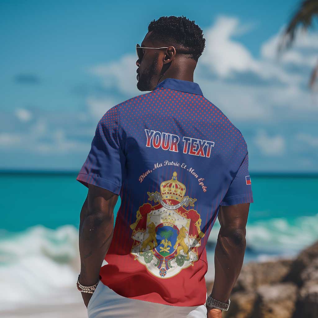 Personalized Anpi an Ayiti Hawaiian Shirt Imperial Coat Of Arms Flag Style LT15