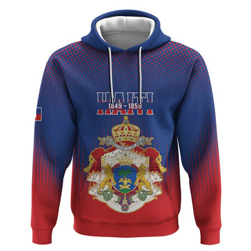 Personalized Second Empire of Haiti 1849-1859 Hoodie Imperial Coat Of Arms Flag Style LT15