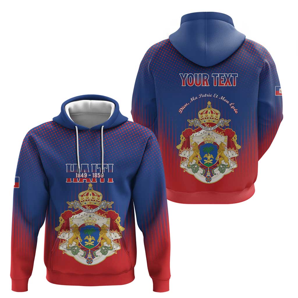 Personalized Second Empire of Haiti 1849-1859 Hoodie Imperial Coat Of Arms Flag Style LT15