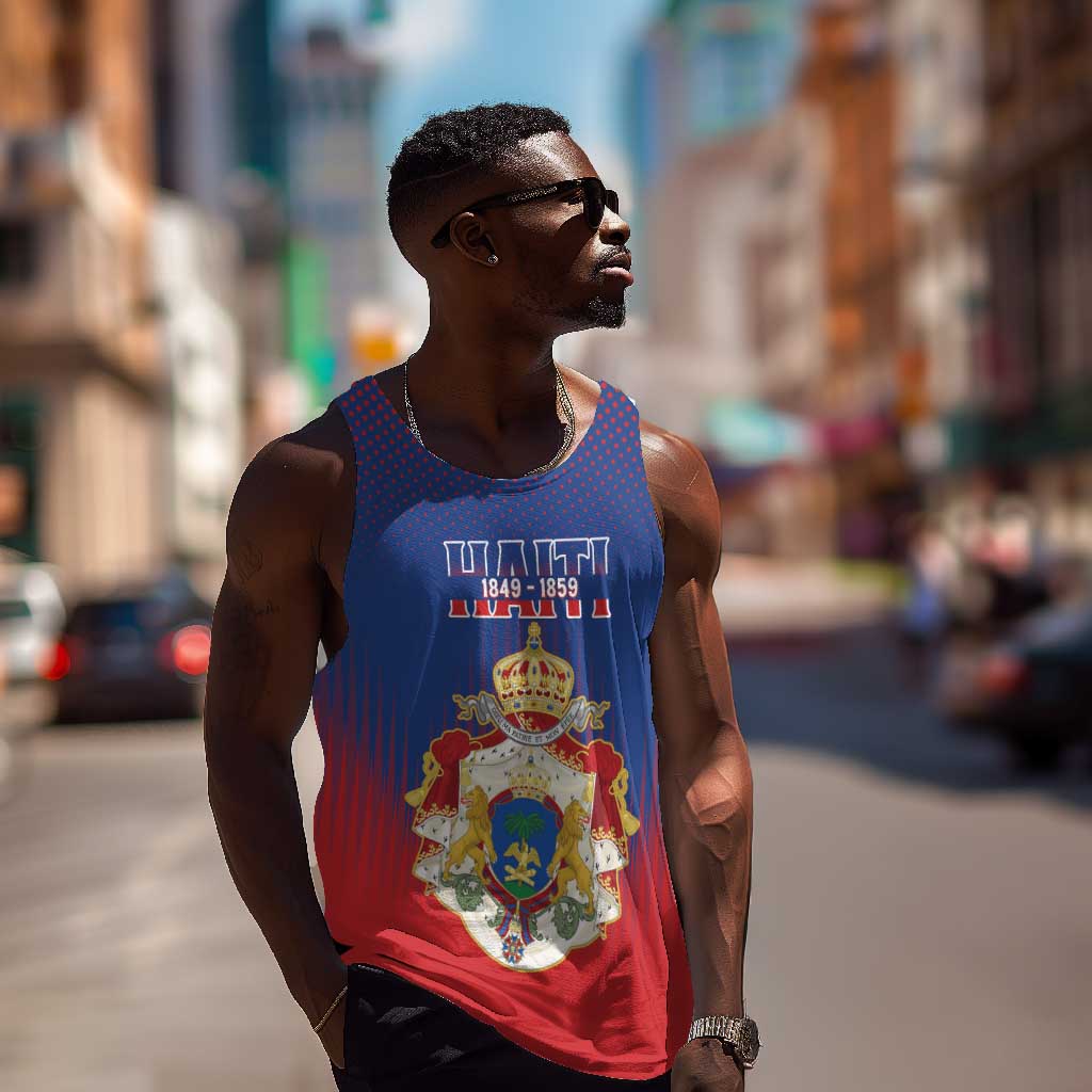 Personalized Anpi an Ayiti Men Tank Top Imperial Coat Of Arms Flag Style LT15