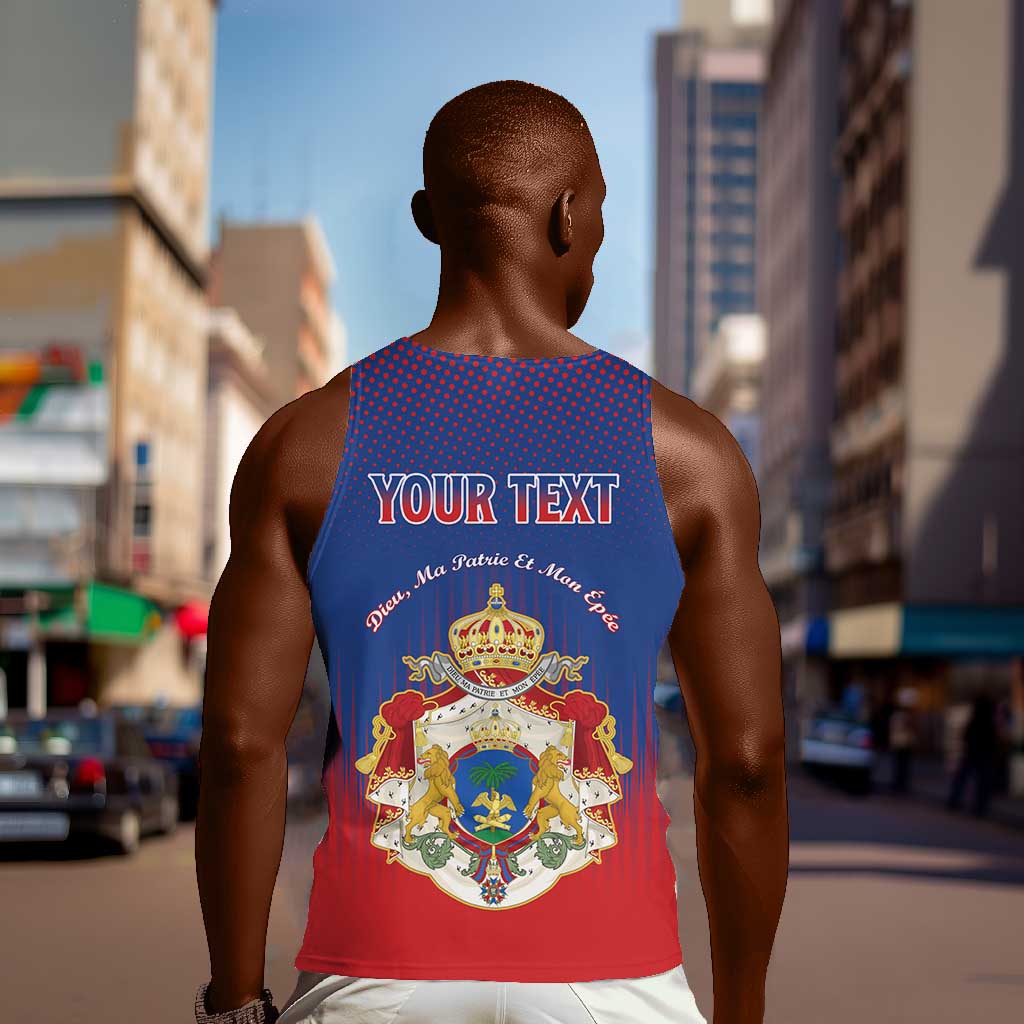 Personalized Anpi an Ayiti Men Tank Top Imperial Coat Of Arms Flag Style LT15