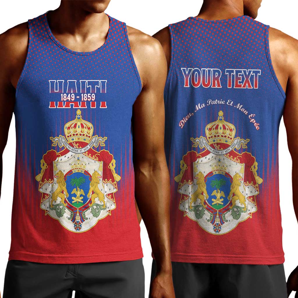 Personalized Anpi an Ayiti Men Tank Top Imperial Coat Of Arms Flag Style LT15