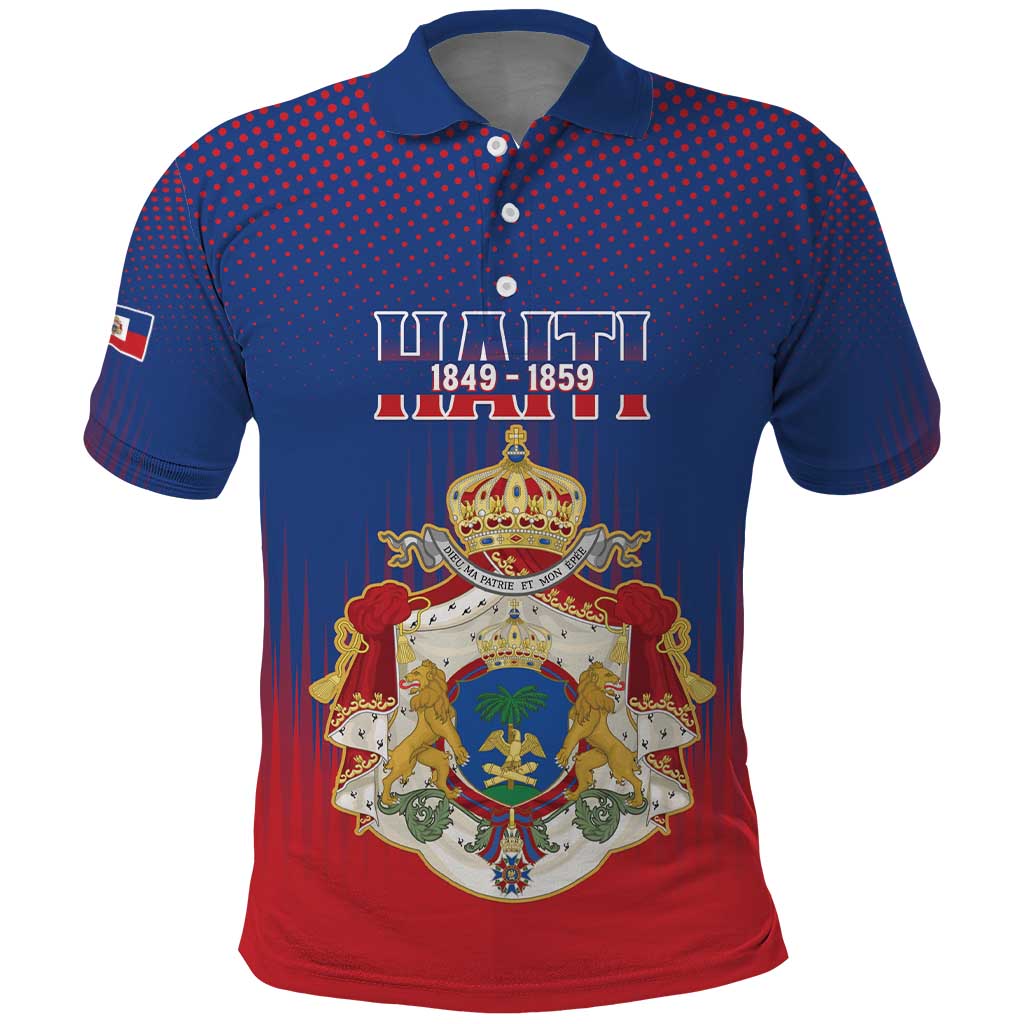 Personalized Second Empire of Haiti 1849-1859 Polo Shirt Imperial Coat Of Arms Flag Style LT15