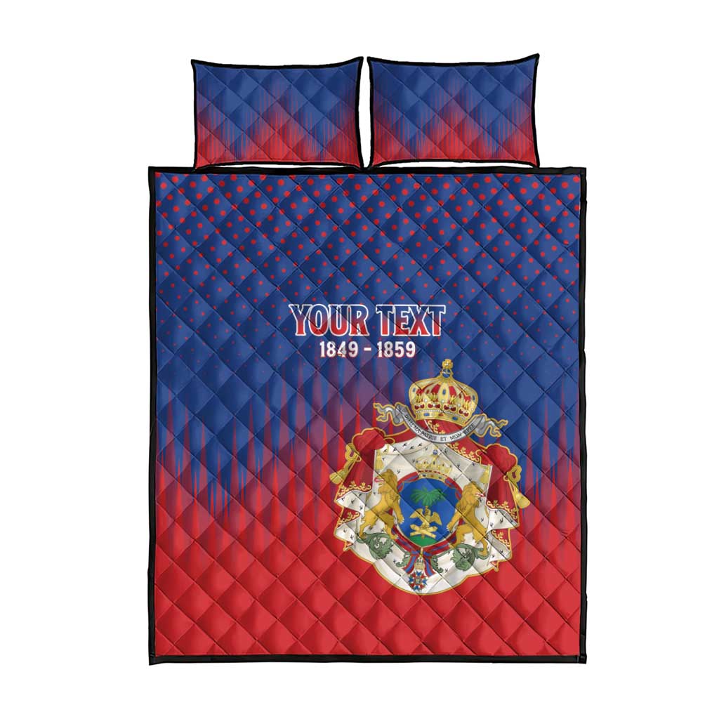 Personalized Anpi an Ayiti Quilt Bed Set Imperial Coat Of Arms Flag Style LT15