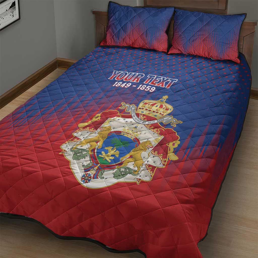 Personalized Anpi an Ayiti Quilt Bed Set Imperial Coat Of Arms Flag Style LT15