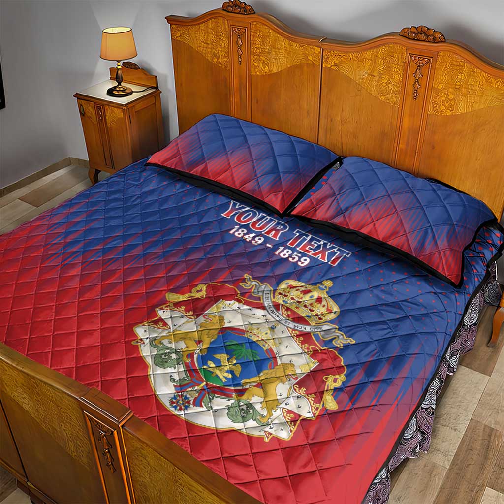 Personalized Anpi an Ayiti Quilt Bed Set Imperial Coat Of Arms Flag Style LT15