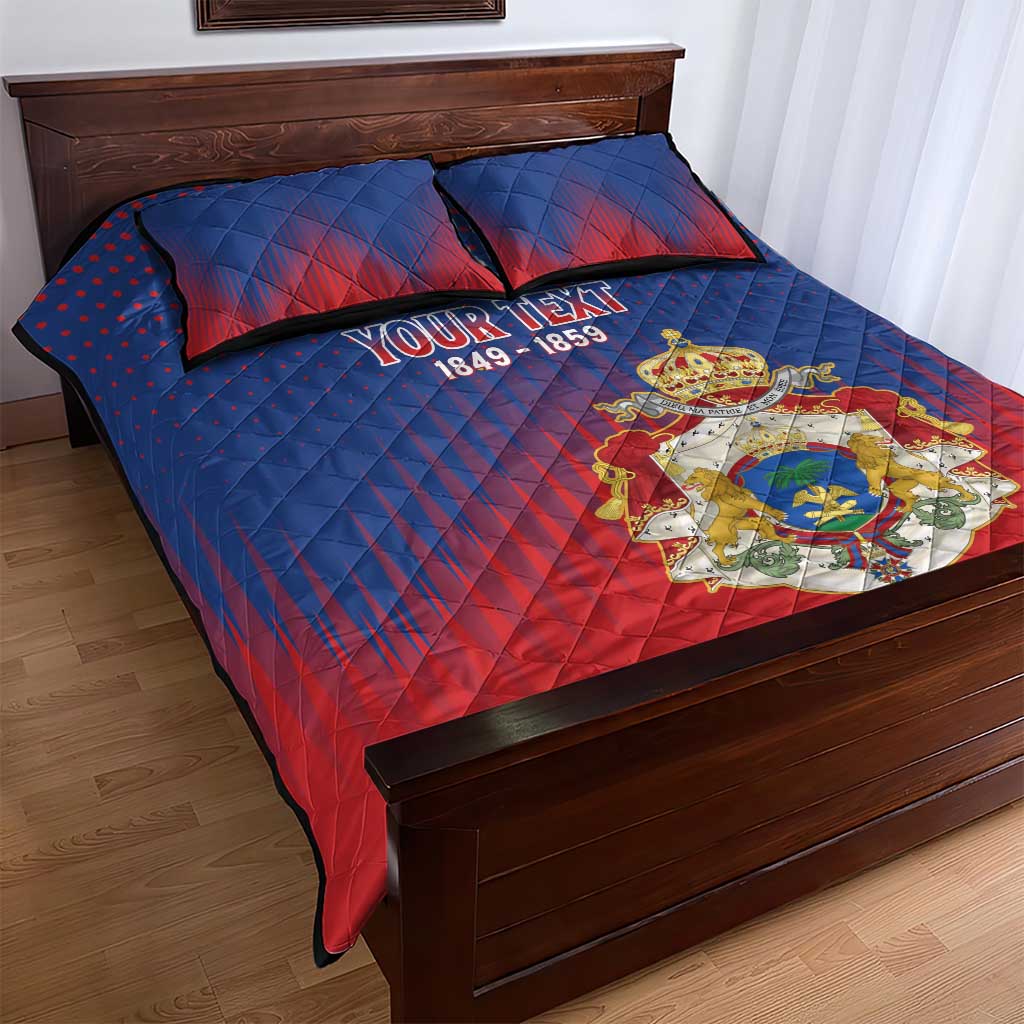 Personalized Anpi an Ayiti Quilt Bed Set Imperial Coat Of Arms Flag Style LT15