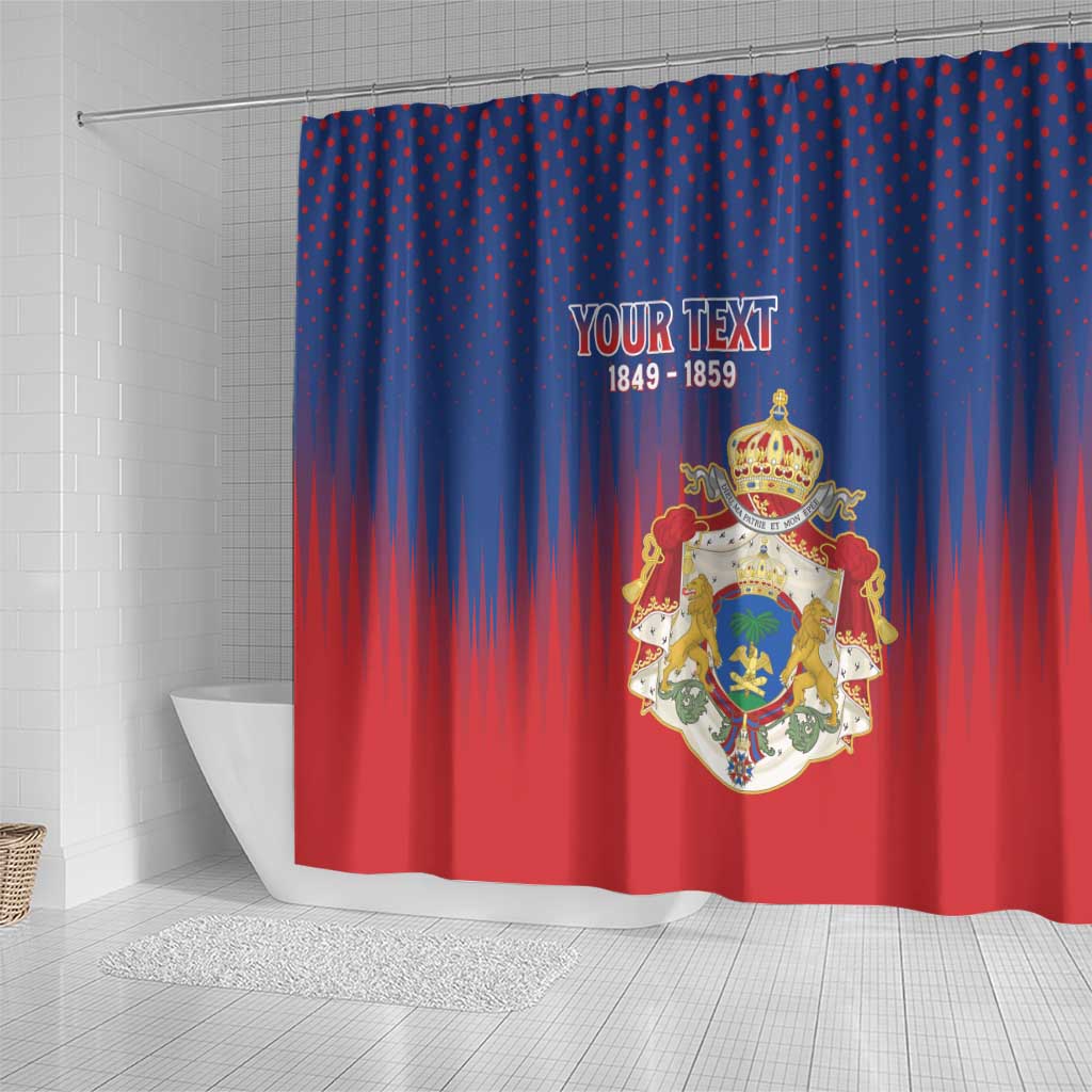 Personalized Second Empire of Haiti 1849-1859 Shower Curtain Imperial Coat Of Arms Flag Style LT15