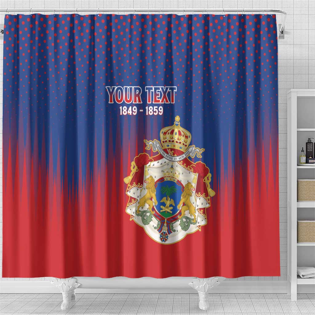 Personalized Second Empire of Haiti 1849-1859 Shower Curtain Imperial Coat Of Arms Flag Style LT15