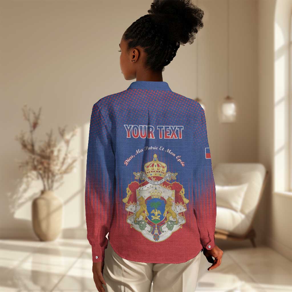 Personalized Anpi an Ayiti Women Casual Shirt Imperial Coat Of Arms Flag Style LT15