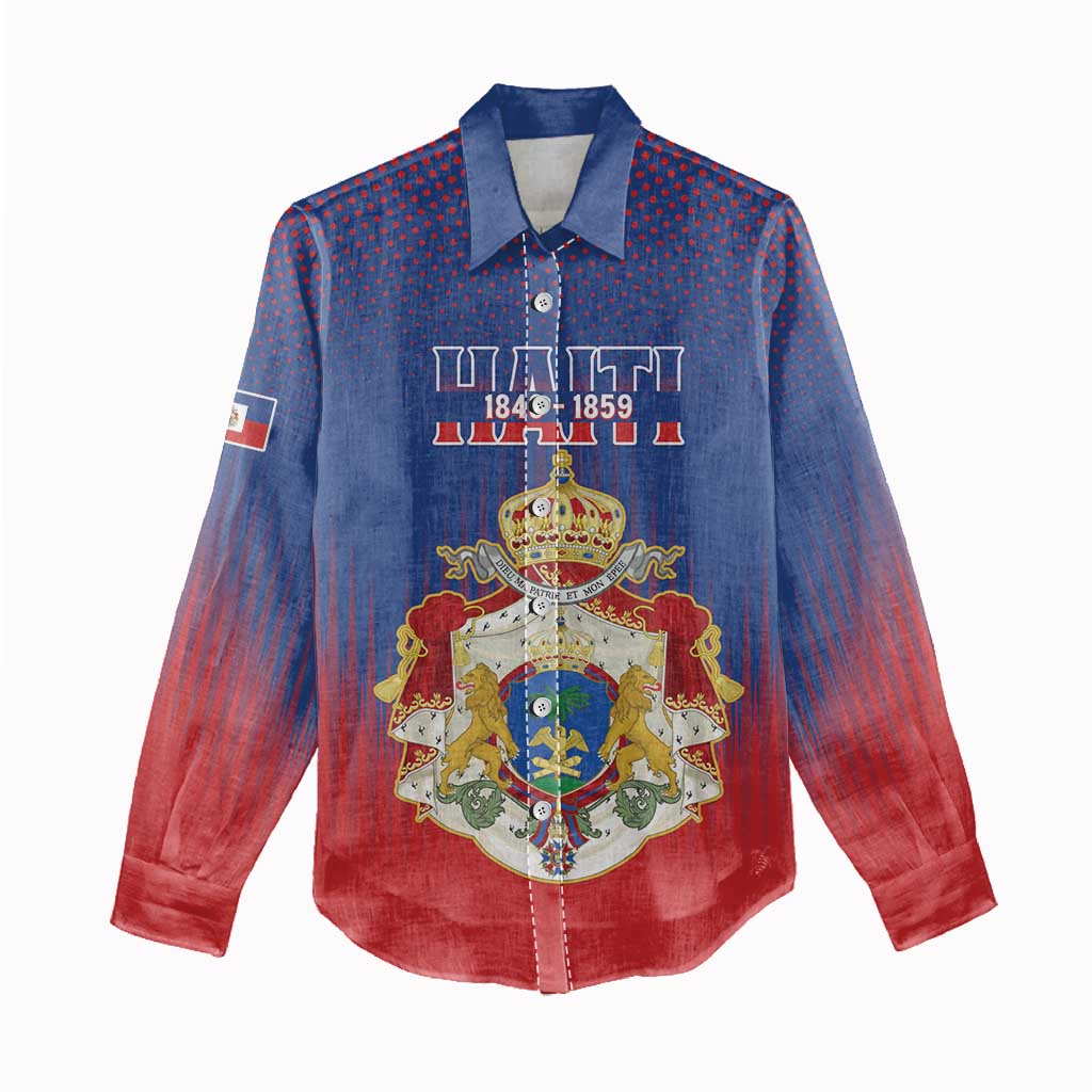 Personalized Anpi an Ayiti Women Casual Shirt Imperial Coat Of Arms Flag Style LT15