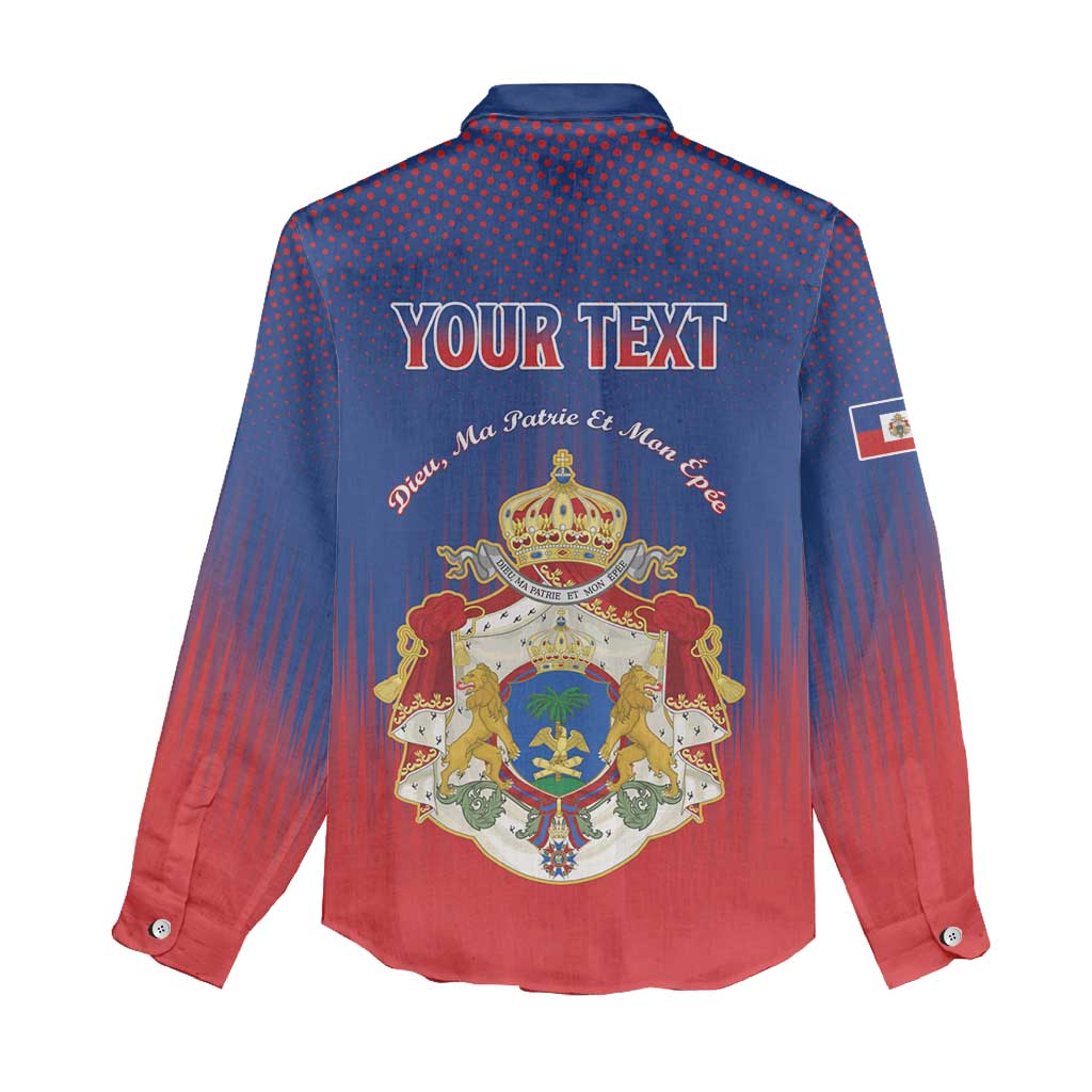 Personalized Anpi an Ayiti Women Casual Shirt Imperial Coat Of Arms Flag Style LT15