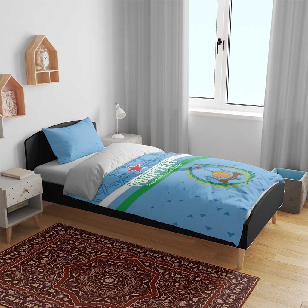 Custom Djibouti Football Bedding Set Go Champions LT15