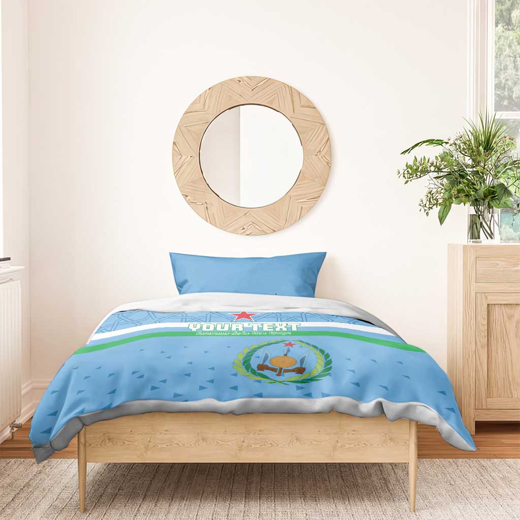 Custom Djibouti Football Bedding Set Go Champions LT15