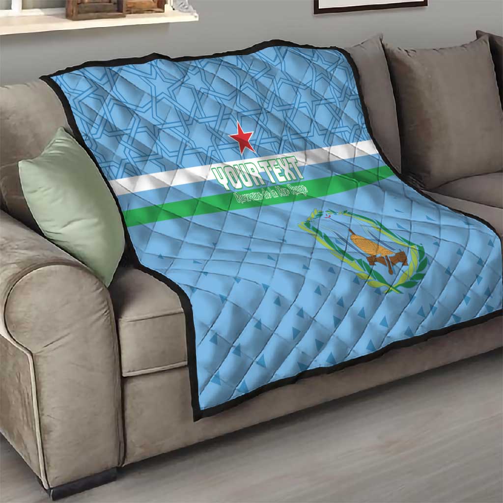 Custom Djibouti Football Quilt Go Champions LT15