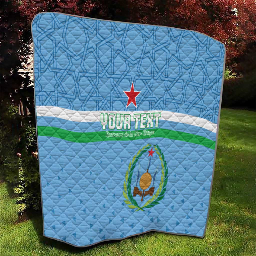 Custom Djibouti Football Quilt Go Champions LT15
