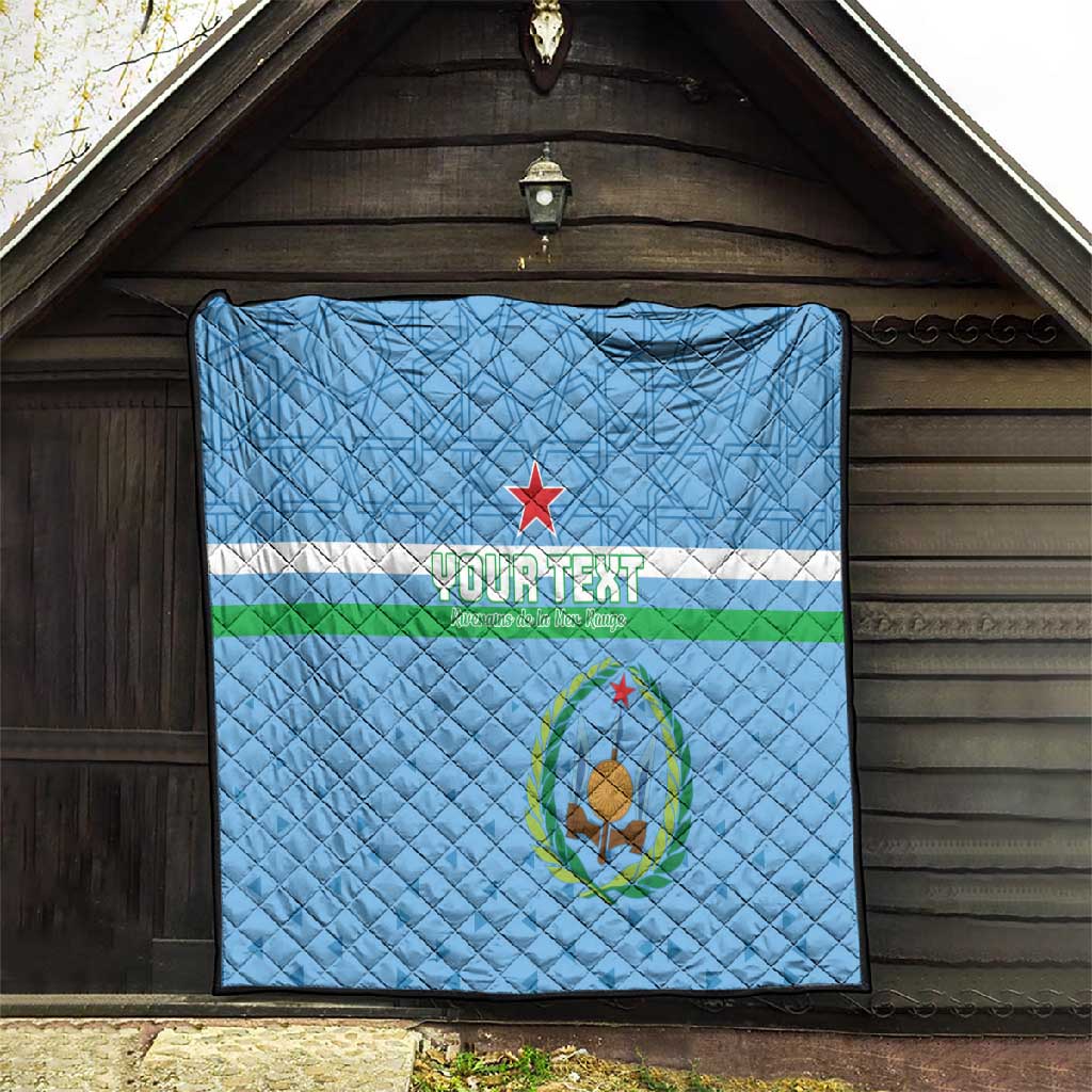 Custom Djibouti Football Quilt Go Champions LT15