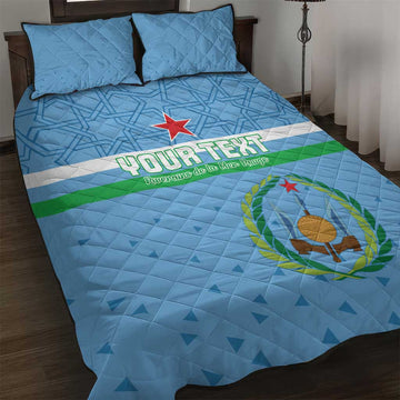Custom Djibouti Football Quilt Bed Set Go Champions LT15