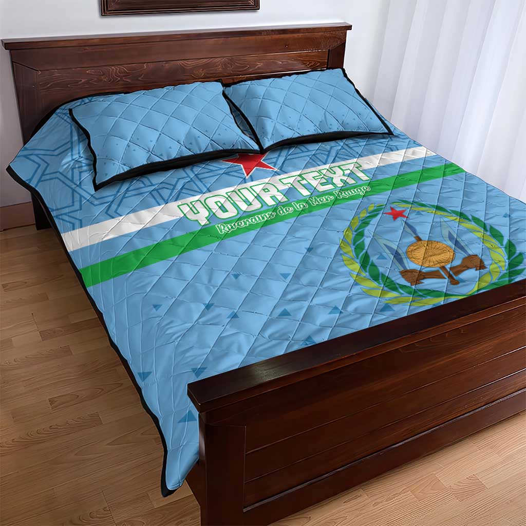 Custom Djibouti Football Quilt Bed Set Go Champions LT15