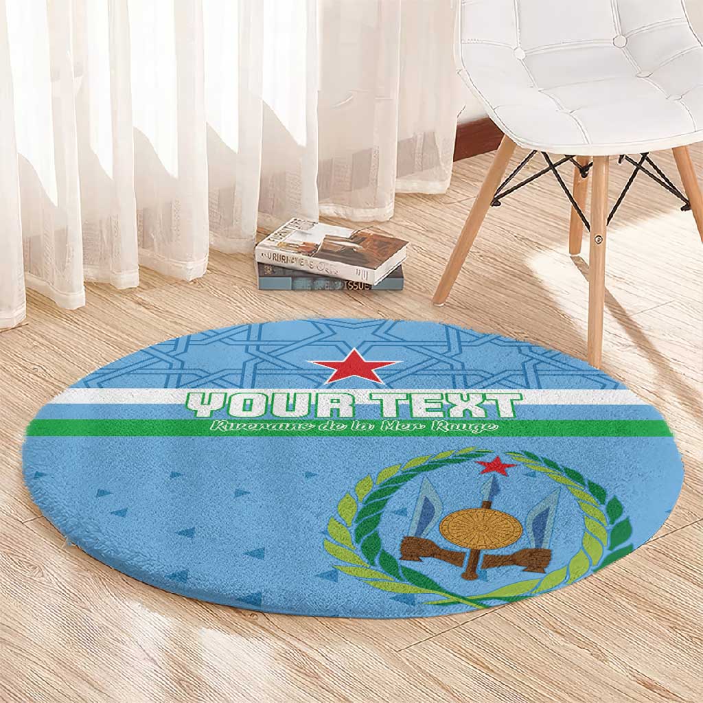 Custom Djibouti Football Round Carpet Go Champions LT15