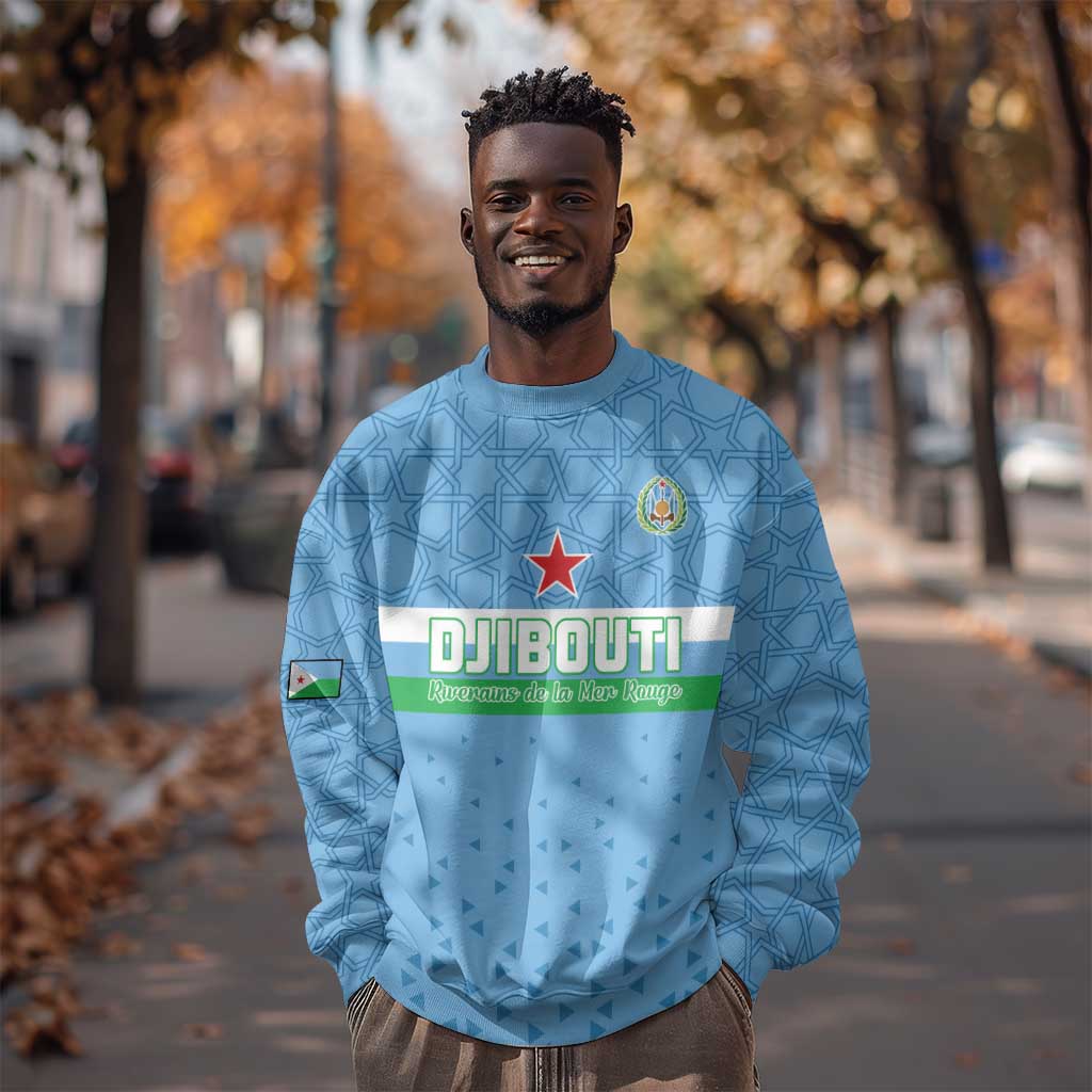 Custom Djibouti Football Sweatshirt Go Champions LT15