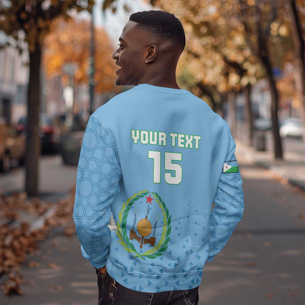 Custom Djibouti Football Sweatshirt Go Champions LT15